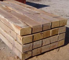 untreated oak railway sleepers